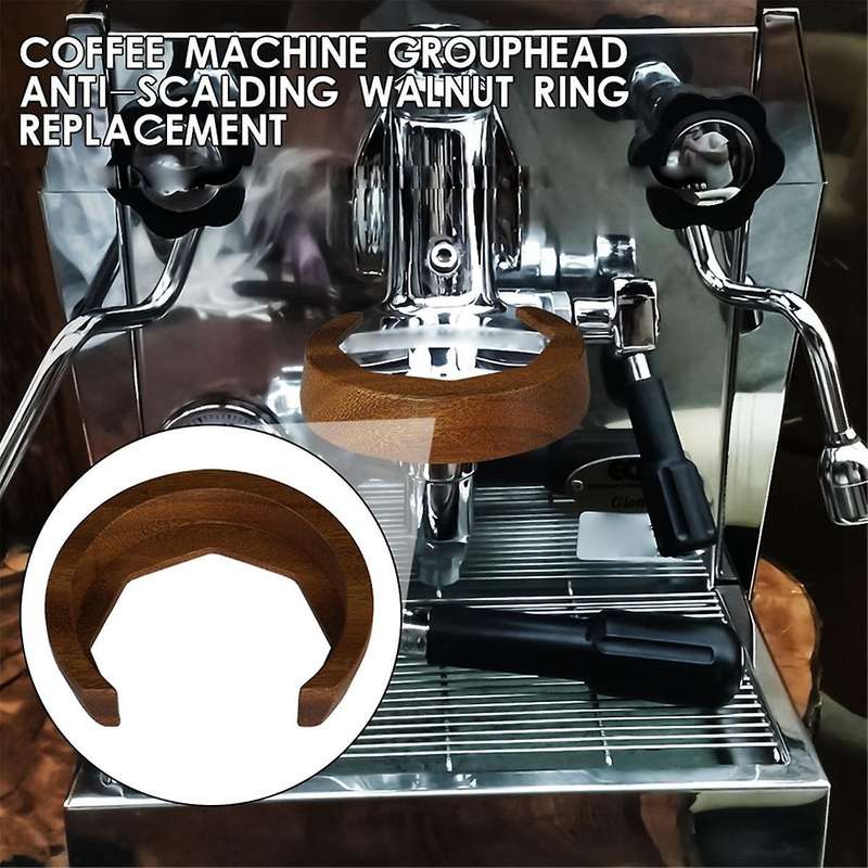 Suitable for E61 Series Coffee Machine Accessories Brewing Head Walnut Solid Wood Anti-Scalding Ring