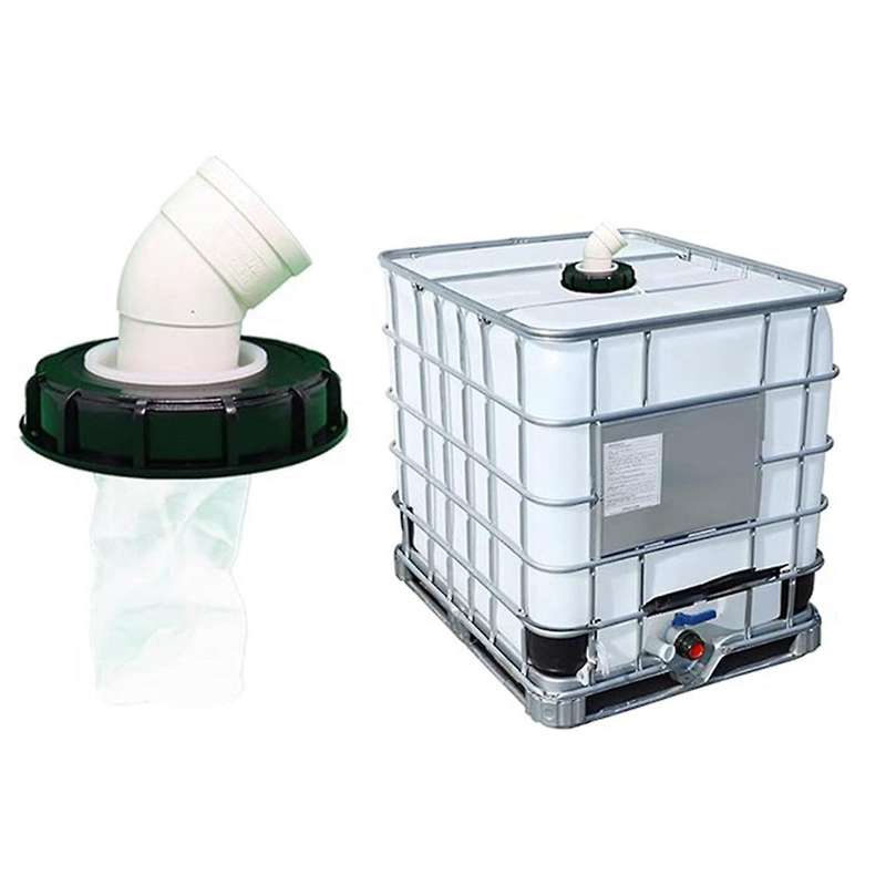 Suitable for IBC Ton Barrel Accessories Extension Tube 45 Degree Rainwater Tank Plastic Cover, Filt