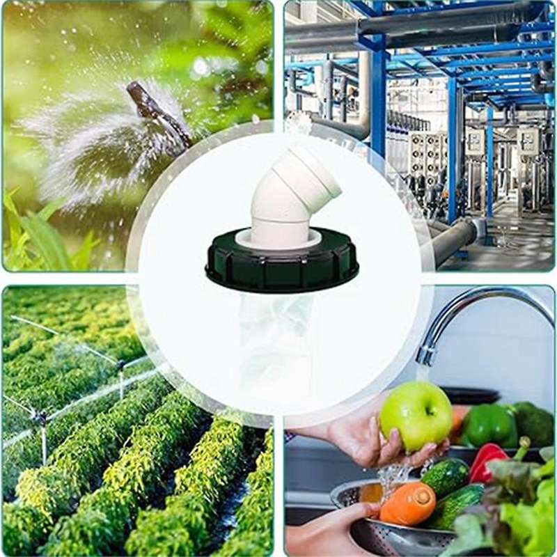 Suitable for Ibc Ton Barrel Accessories Extension Tube 45 Degree Rainwater Tank Plastic Cover, Filte