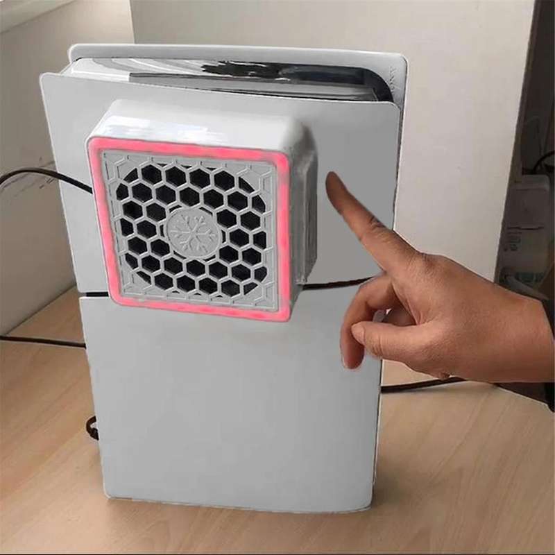 Suitable for Slim Game Console Host Fan Radiator Cooling Fan Host Side Fan with LED Light