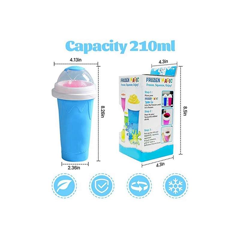 Summer Net Red Silicone Pinch Cup Smoothie Cup Douyin One Pinch Into Ice Cup Rapid Cooling Cup