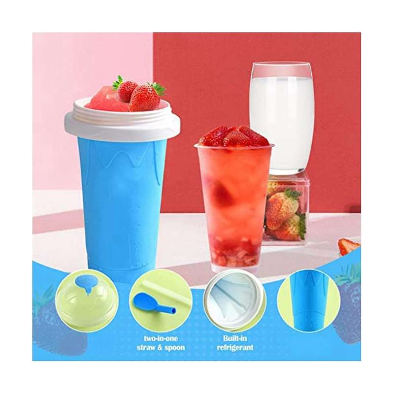 Summer Net Red Silicone Pinch Cup Smoothie Cup Douyin One Pinch Into Ice Cup Rapid Cooling Cup