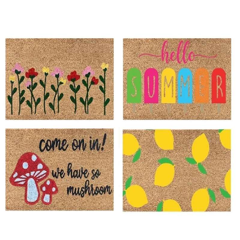 Summer Themed Carpet, Non-Slip Entrance Door Mat, Absorbent Bathroom Kitchen Entrance Mat