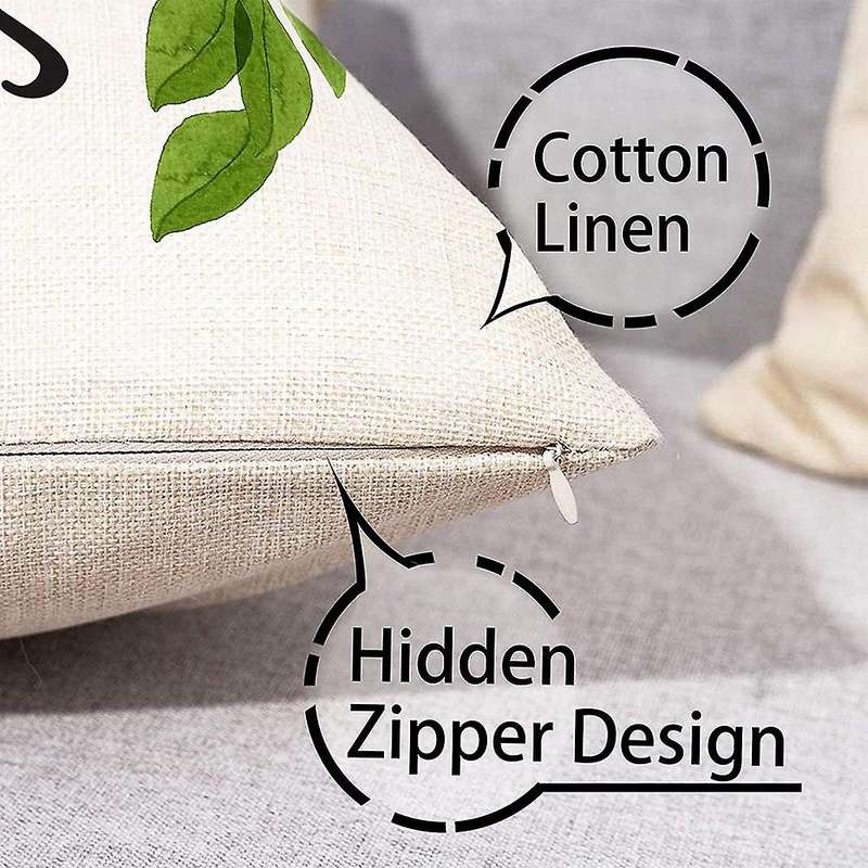 Summer Pillow Covers 18X18 Set of 4 Lemon Farmhouse Throw Pillows Cases Outdoor Pillow Decorations f