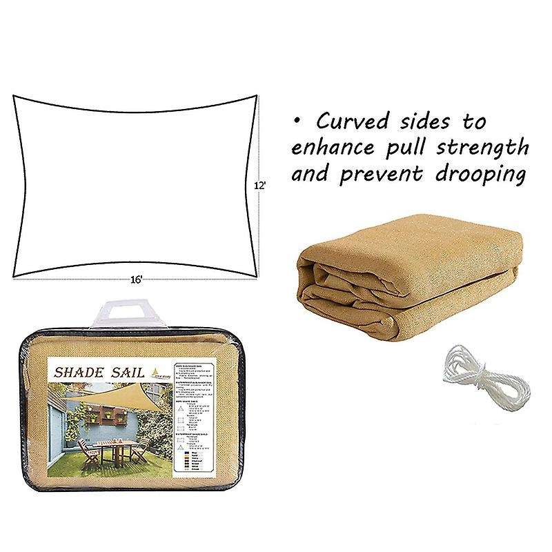 Sun Shade Sail Outdoor Sand Uv Block Camping Hiking Sun Shelter Garden Patio Awning Canopy Sunscreen