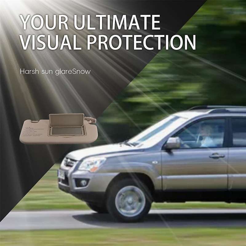 Sun Visor with Makeup Mirror 852021F010EZ 852011F010EZ for 2005-2010 Sunshade