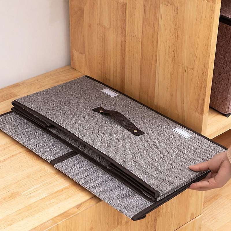 Sundries Storage Box Fabric Cotton Linen Container Household Wardrobe Organizer Laundry Large Foldab