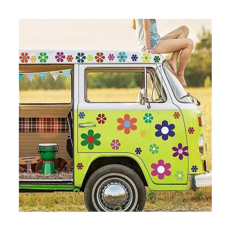 Sunflower Wall Stickers Small Daisies Self-adhesive Refrigerator Body Floral Decorative Wall Sticker