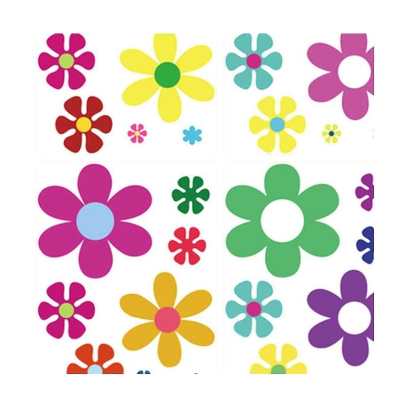 Sunflower Wall Stickers Small Daisies Self-adhesive Refrigerator Body Floral Decorative Wall Sticker