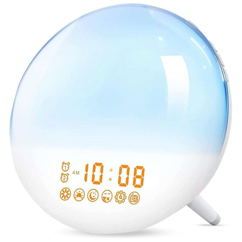Sunrise Alarm Clock Wake Up Light for Bedrooms, Heavy Sleepers, with Sunrise/Sunset Simulation, FM R