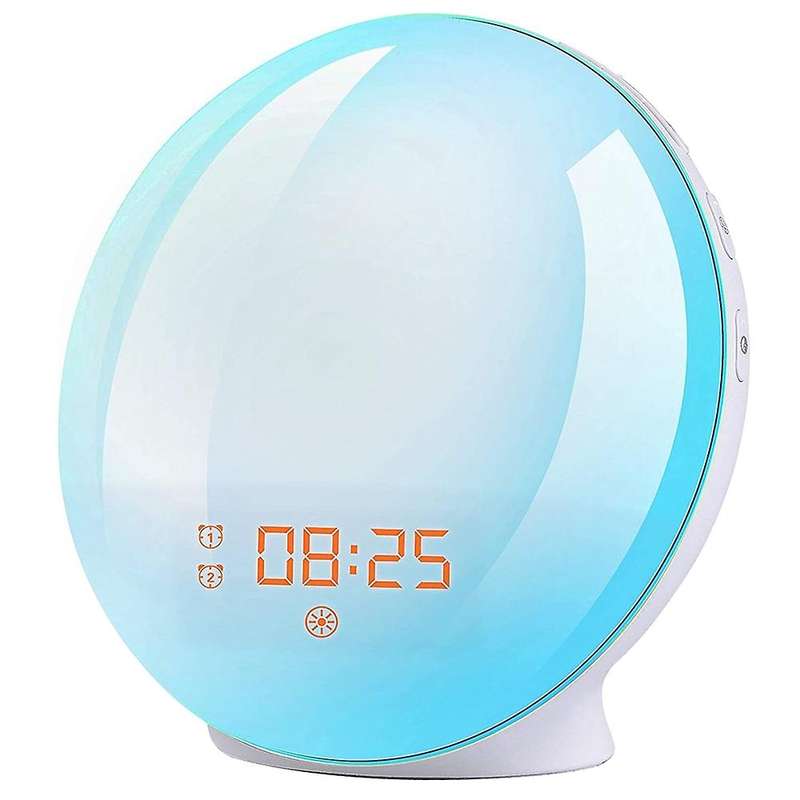 Sunrise Alarm Clock Wake Up Light - Light Alarm with Sunrise/Sunset Simulation Dual Alarms and Snooz
