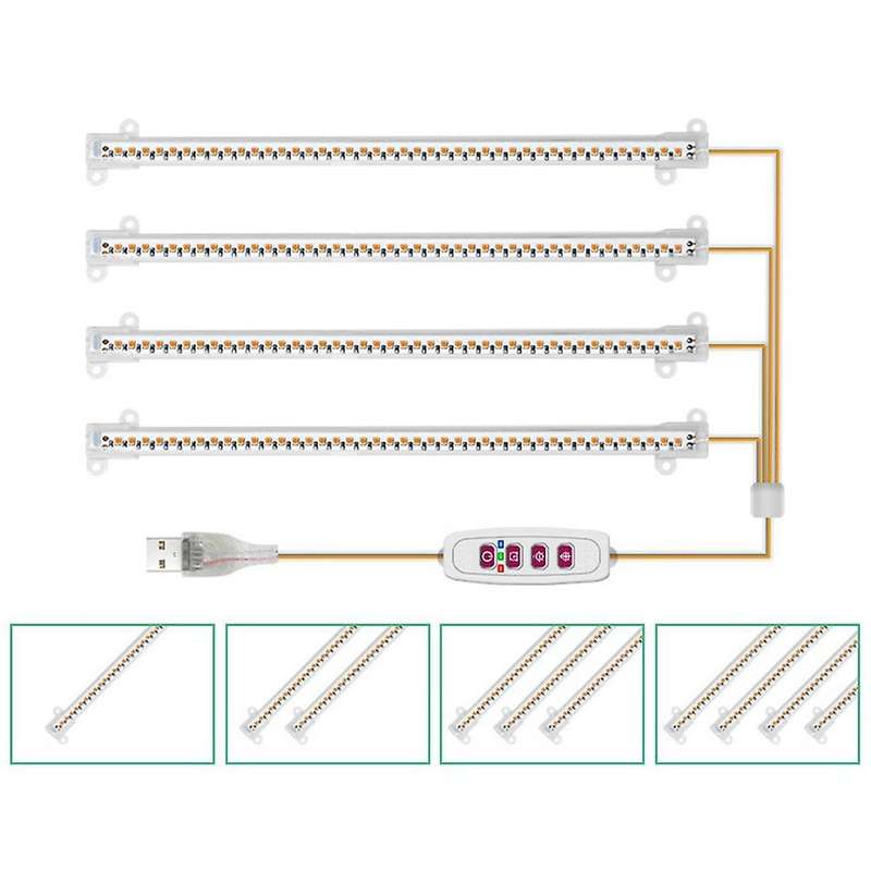 Sunlight Plant Grow Light Full Spectrum LED Grow Light Strips 5V Dimmable Plant Growing Lamp with Ti