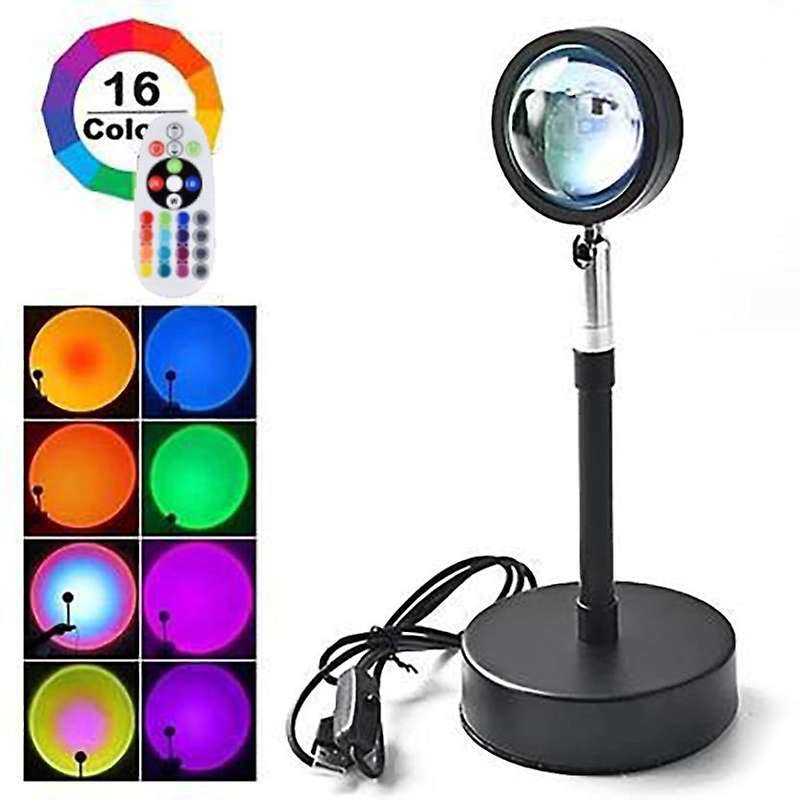 Sunset Projection Lamp,180 Degree Rotation Projection Lamp Led Light, Romantic Visual Lighting Lamp