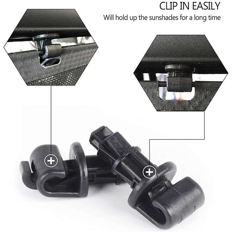 Sunshade Hook Clips Replacement for 2005-2010 Sliding Door Holder 83-715--A21ZA, 83715--A21ZA