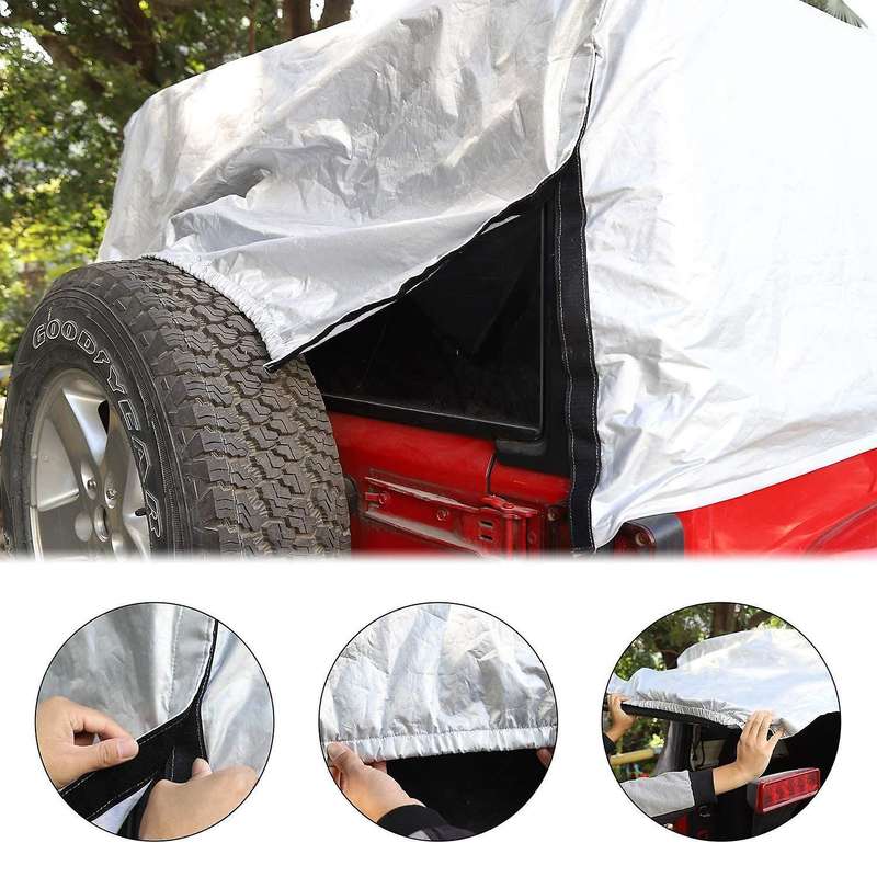 Sunshield Cover, for Wrangler Jk Jl 4 Door 2007-2021 Snow Rain Cover Car Cover Body Dustproof Uv Pr
