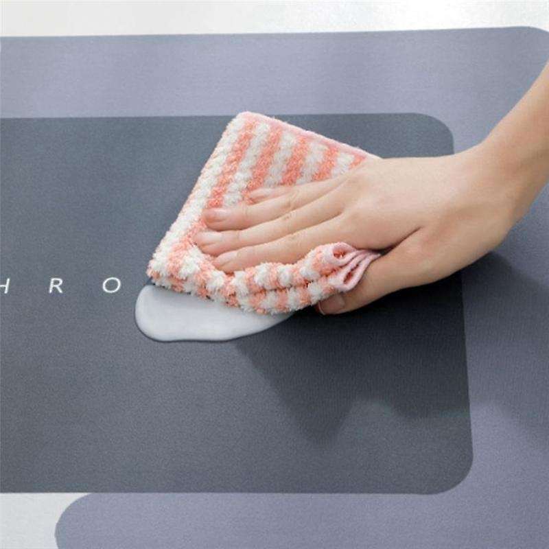 Super Absorbent Bath Mat, Bathroom Non-Slip Simple Kitchen Entrance Bathtub Side Rug Floor Mat