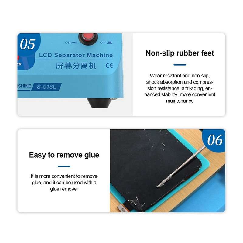 Sunshine S-918l Lcd Screen Separator for Mobile Phone 8 Inch Repair Super Suction Screen Separation