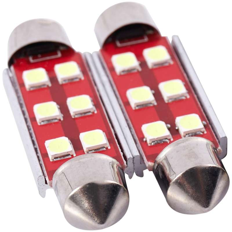 Super Bright Canbus Error Free 6-Smd 3030 Chipset 41Mm 211-2 212-2 569 578 White Led Bulbs for Map D