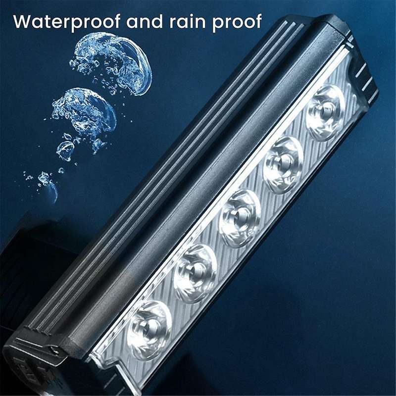 Super Bright LED Bike Light, USB Rechargeable Bike Headlight - 5 Lamp Floodlight Five Modes Waterpro