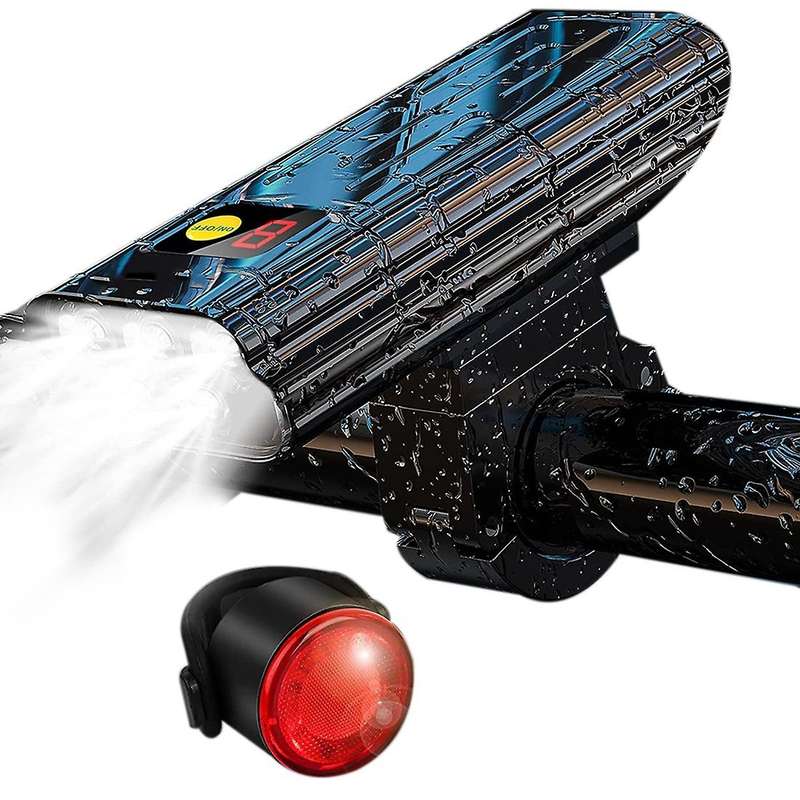 Super Bright Bike Lights Front and Back,7000 Lumens USB Rechargeable Powerful LED Waterproof Bike Bi