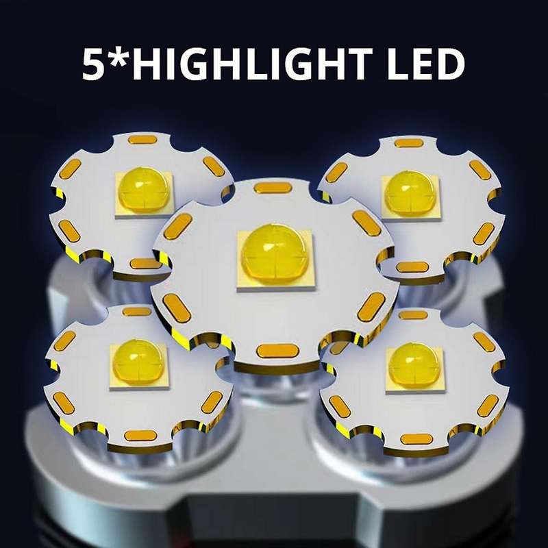 Super Flashlight Ultra LED Rechargeable Side Light 5LED Outdoor Flashlight for Camping