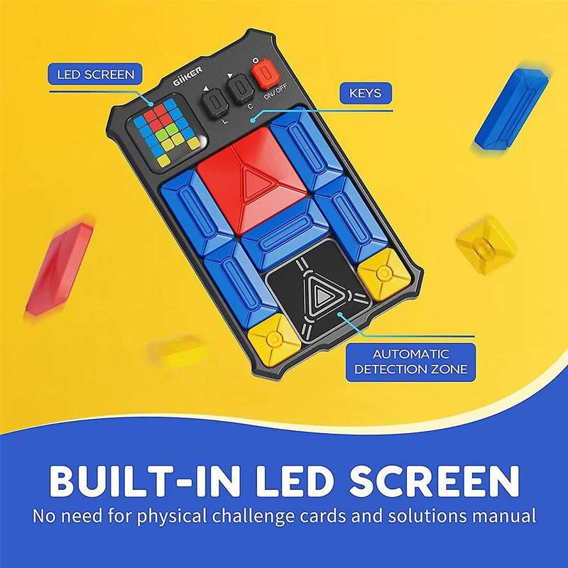 Super Slide Puzzle Games, Featuring 500+ Challenges Brain Teaser Puzzles, Ages 6+ Stem for Kids, Tee