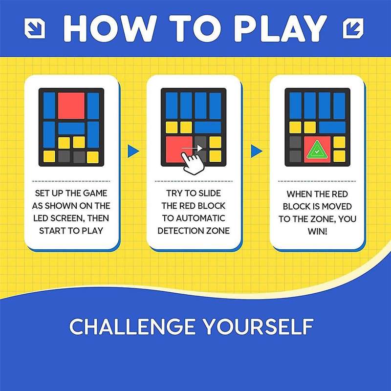 Super Slide Puzzle Games, Featuring 500+ Challenges Brain Teaser Puzzles, Ages 6+ Stem for Kids, Tee