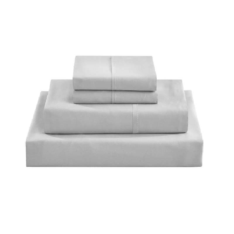 Super Soft Easy Care Microfiber 4 Piece Bed Sheet Set Light Gray, Solid