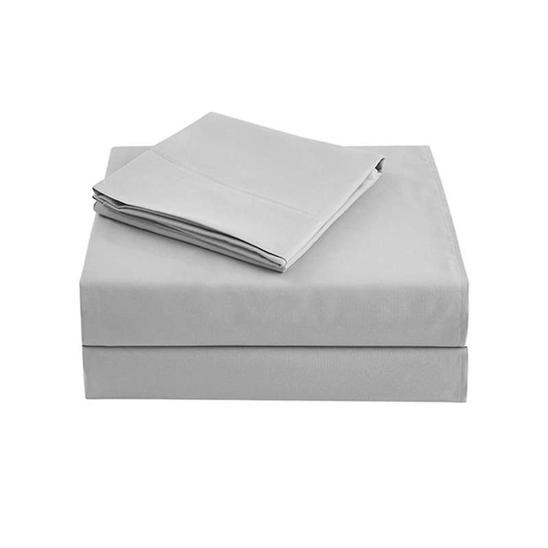 Super Soft Easy Care Microfiber 4 Piece Bed Sheet Set Light Gray, Solid