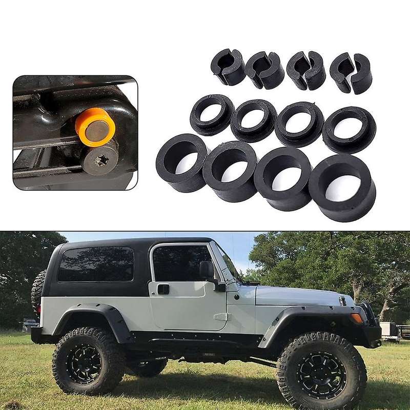 Support Bushings Bushings for Wrangler Tj Lj 1998-2006 Black Direct Replacement Bushing