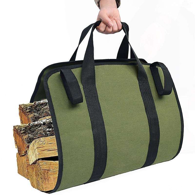 Supersized Canvas Firewood Wood Carrier Log Camping Outdoor Holder Carry Bag Protect Shoulder Handba