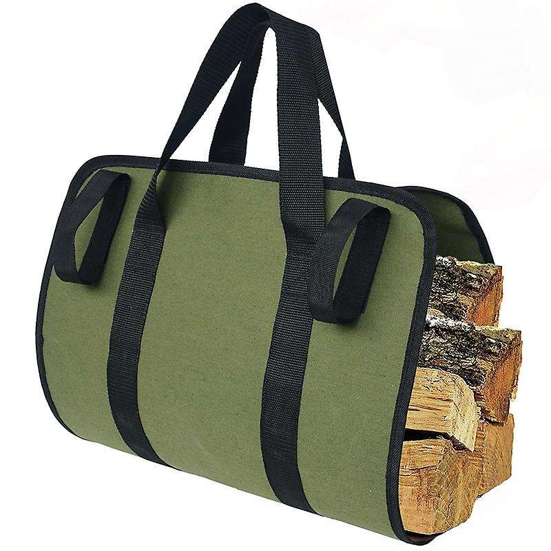 Supersized Canvas Firewood Wood Carrier Log Camping Outdoor Holder Carry Bag Protect Shoulder Handba