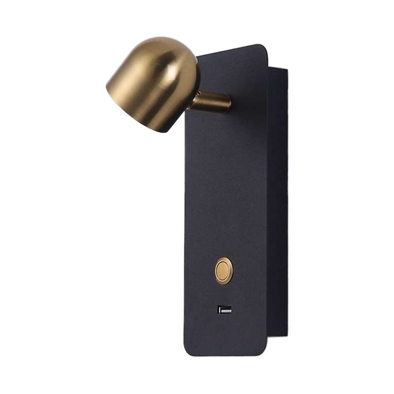 Surface Mounted Plug-In Bedroom Wall Lamp Hotel Bedroom Bedside Reading Lamp Press Switch Bedside W