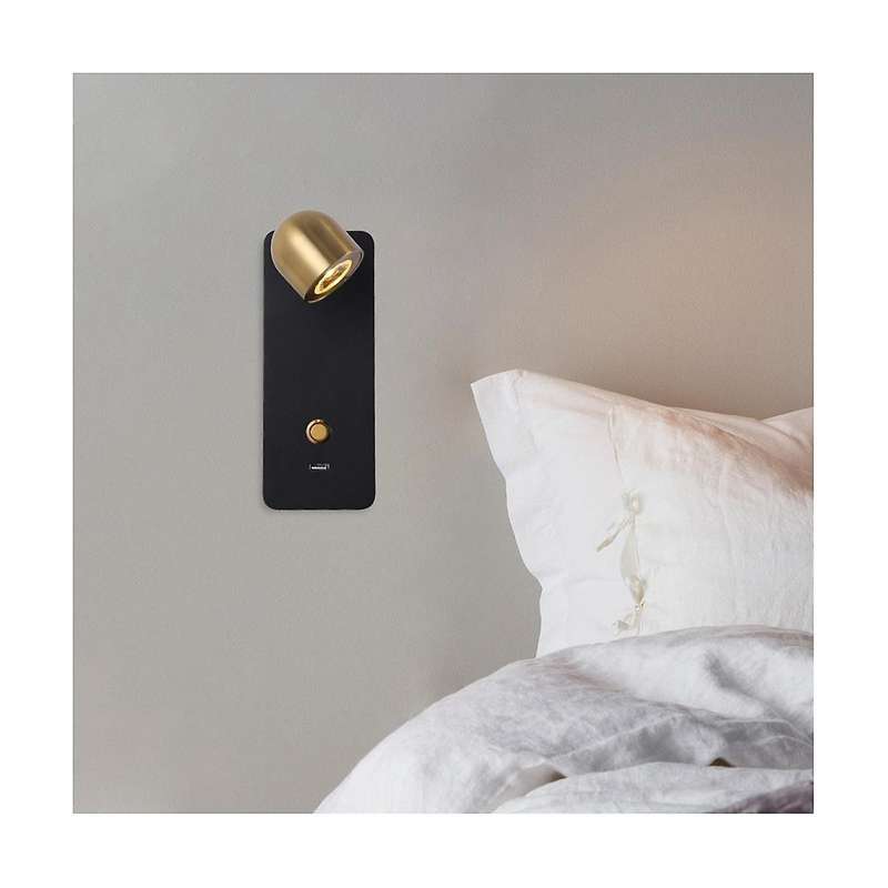 Surface Mounted Plug-In Bedroom Wall Lamp Hotel Bedroom Bedside Reading Lamp Press Switch Bedside W
