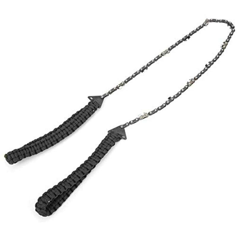 Survival Chain Saw, Garden Tool Comfortable Stainless Steel Chain Saw Emergency Tool for Camping for