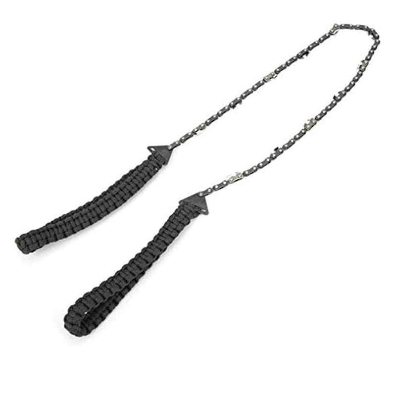 Survival Chain Saw, Garden Tool Comfortable Stainless Steel Chain Saw Emergency Tool for Camping for
