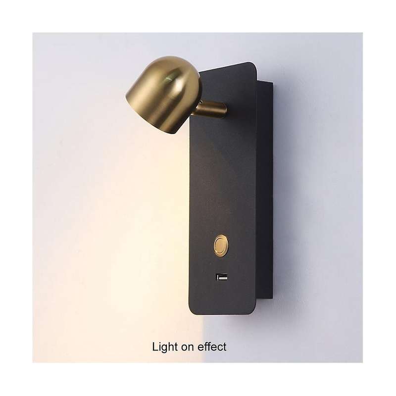 Surface Mounted Plug-in Bedroom Wall Lamp Hotel Bedroom Bedside Reading Lamp Press Switch Bedside Wa