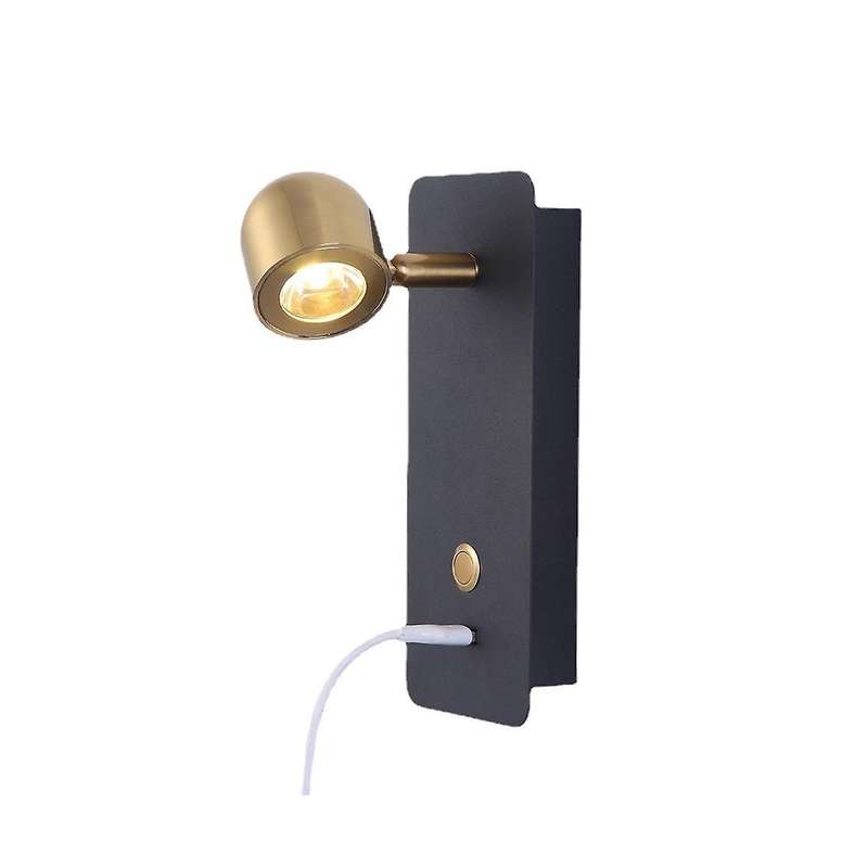 Surface Mounted Plug-in Bedroom Wall Lamp Hotel Bedroom Bedside Reading Lamp Press Switch Bedside Wa