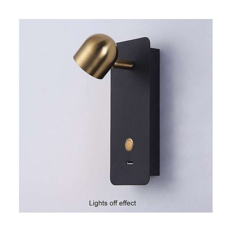 Surface Mounted Plug-in Bedroom Wall Lamp Hotel Bedroom Bedside Reading Lamp Press Switch Bedside Wa