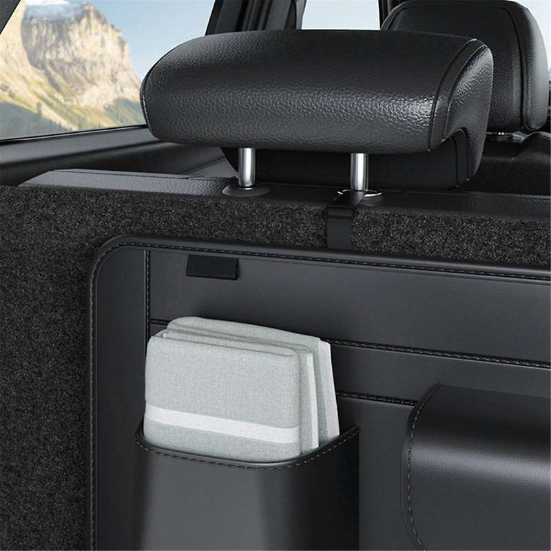 SUV Car Trunk Seat Bag Back Organizer Leather Auto Backseat Hanging Storage Bag Bottle Water Cup Too