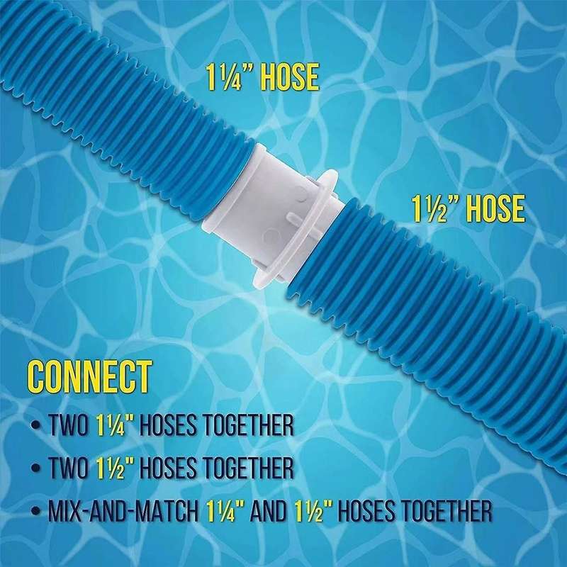 Swimming Pool 1-1/4inch Or 1-1/2inch Hose Connector Coupling for Swimming Pool Vacuums, Cleaners Or