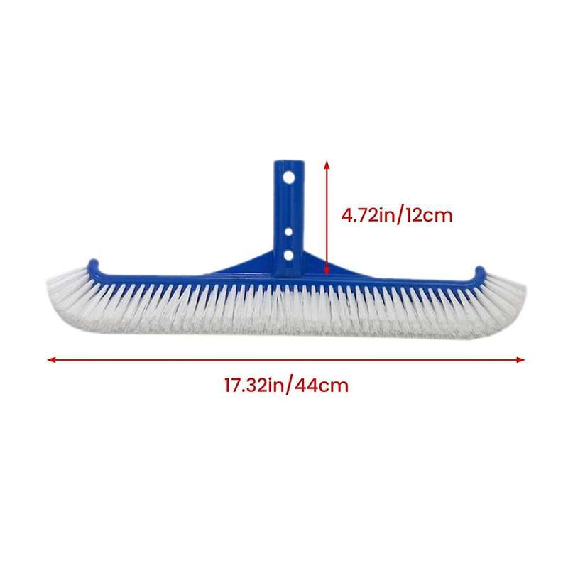 Swimming Pool Brush Swimming Brush 18-Inch Pool Brush with Plastic Bristles on Both Sides Blue Pool