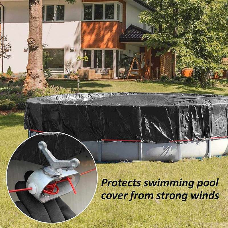 Swimming Pool Cover Cable&Winch Kit, Pool Cover Wire Pool Cover Ratchet for Above Ground Swimming Po