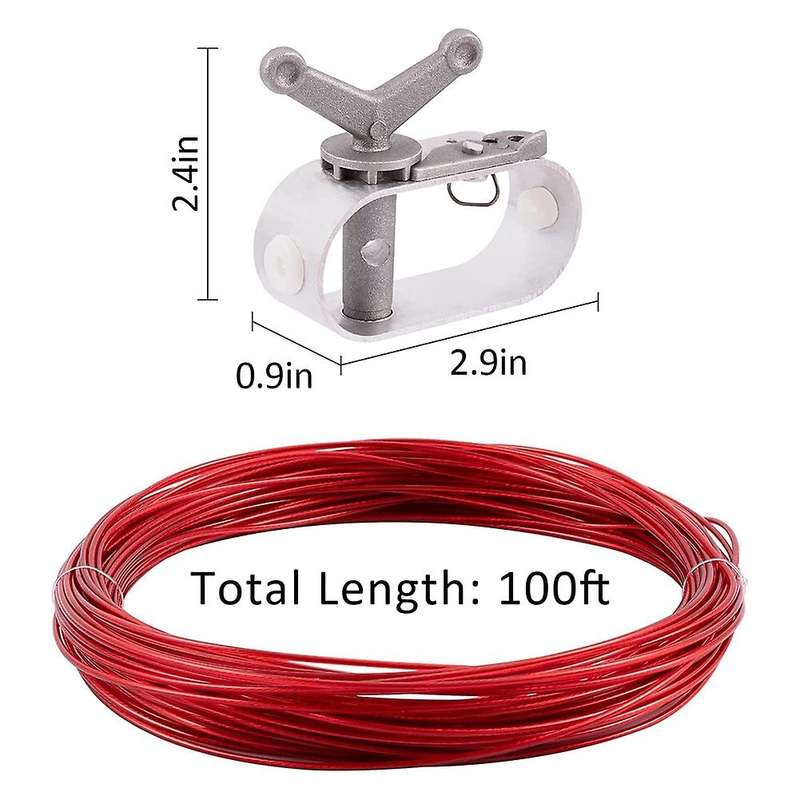 Swimming Pool Cover Cable&Winch Kit, Pool Cover Wire Pool Cover Ratchet for Above Ground Swimming Po