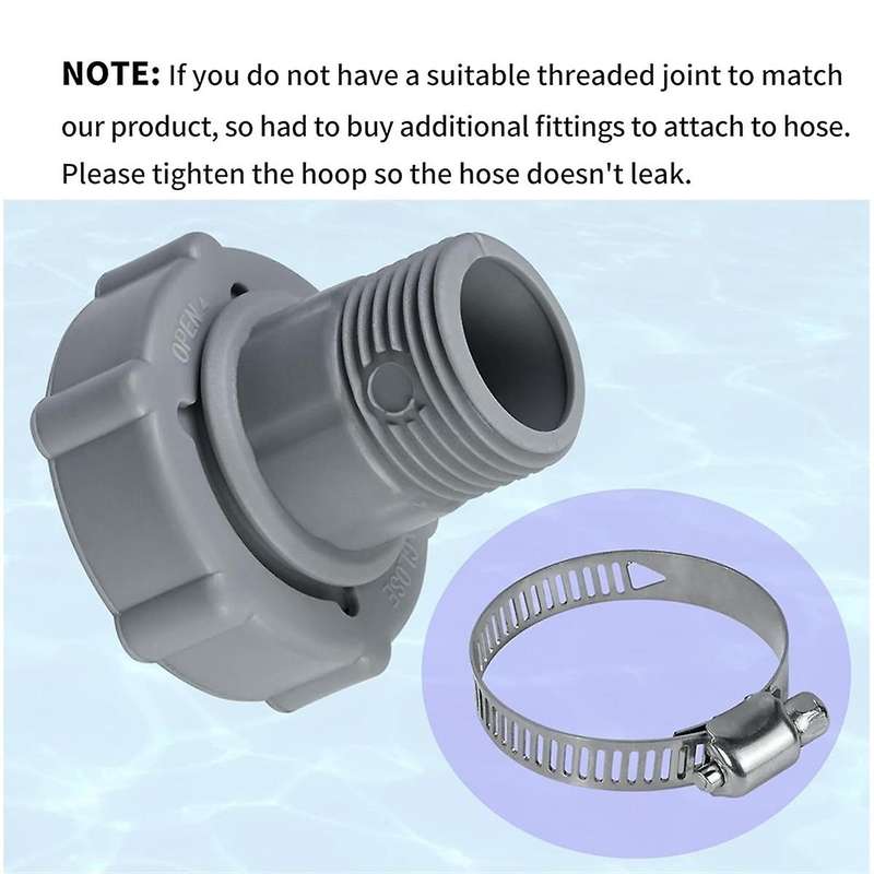 Swimming Pool Drain Fitting Connects for P6A1420 Pools, Connect to the Bottom of the Pool