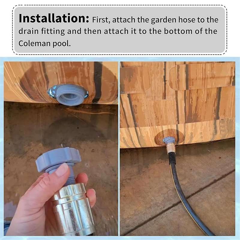 Swimming Pool Drain Fitting Connects for P6A1420 Pools, Connect to the Bottom of the Pool