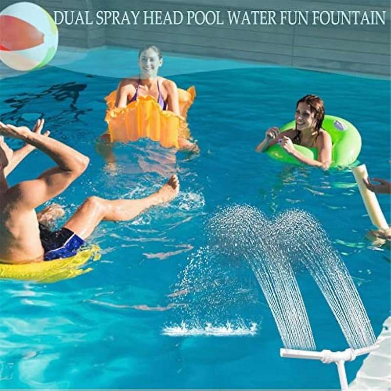Swimming Pool Cleaning Tool Double Head Fountain Waterfall Fish Pond Water Pool Bracket Fountain