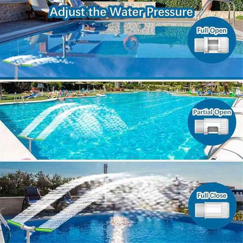 Swimming Pool Fountain Stand Pond Waterfall Fountain Fluorescent Adjustable Pool Decoration Cooling