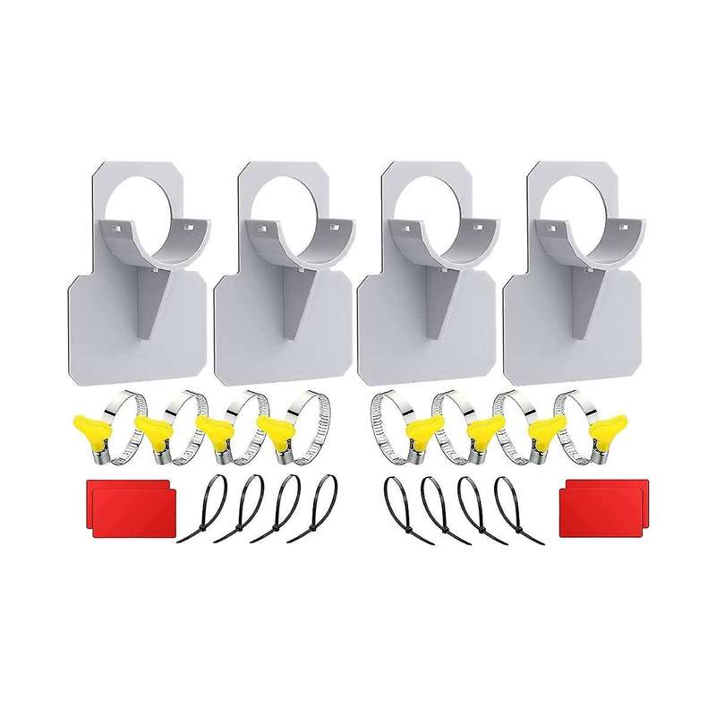 Swimming Pool Pipe Holders, 4 Pcs Above Ground Swimming Pool Hose Support Brackets with Hose & Tape
