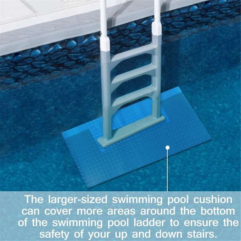 Swimming Pool Ladder Mat Protective Non-Slip Pool Step Pad with Texture,Protective Ladder Pad for Ab